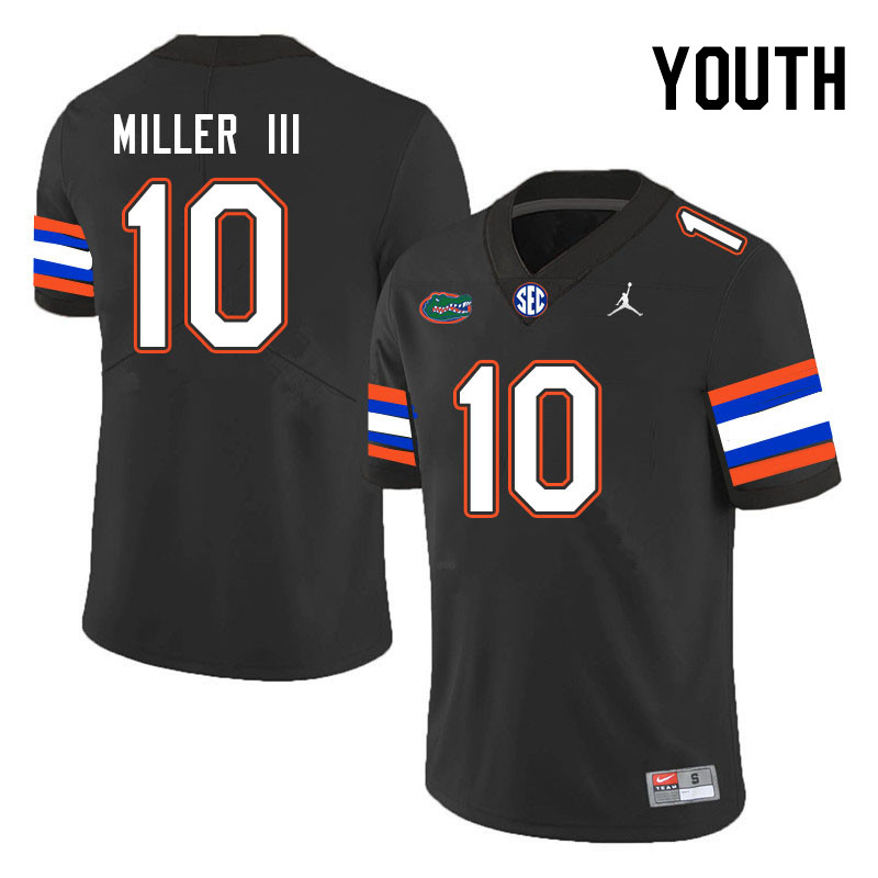 Youth #10 Jack Miller III Florida Gators College Football Jerseys Stitched-Black